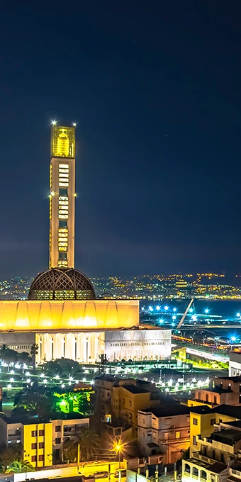 Grande mosquée d'Alger la nuit